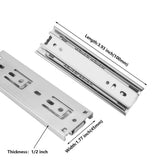 Short Side Mount Full Extension Silver Drawer Slides for Small Drawers