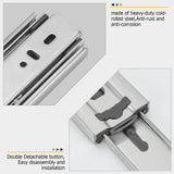 Short Side Mount Full Extension Silver Drawer Slides for Small Drawers
