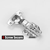 Cabinet Hinges Soft Close Hinges For Frameless Kitchen Cabinets Door 1.2mm Thickness Stainless Steel Nickel Plated Finish