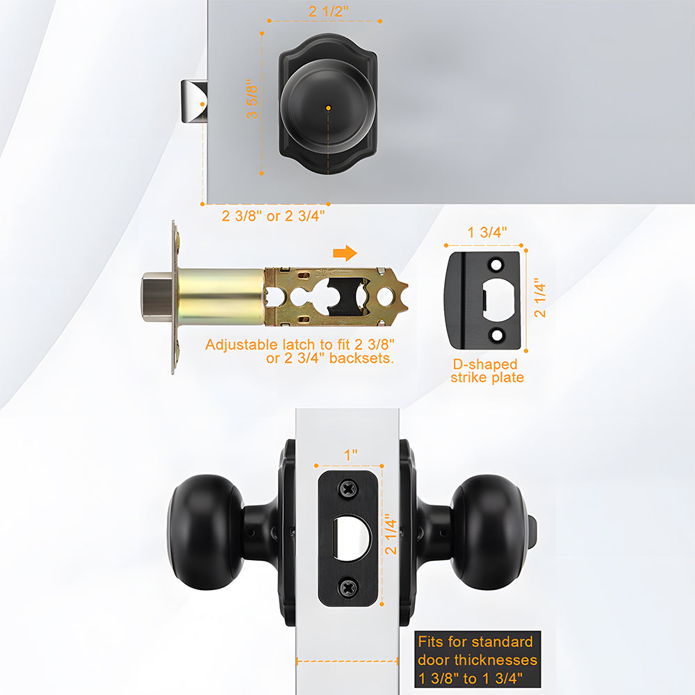 ‎Stainless Steel Interior Door Privacy & Passage Door Knob