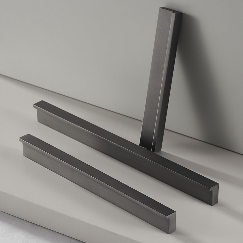Solid Brass Door Handles Modern Fashion Grey Cabinet and Drawer Hardware Pulls