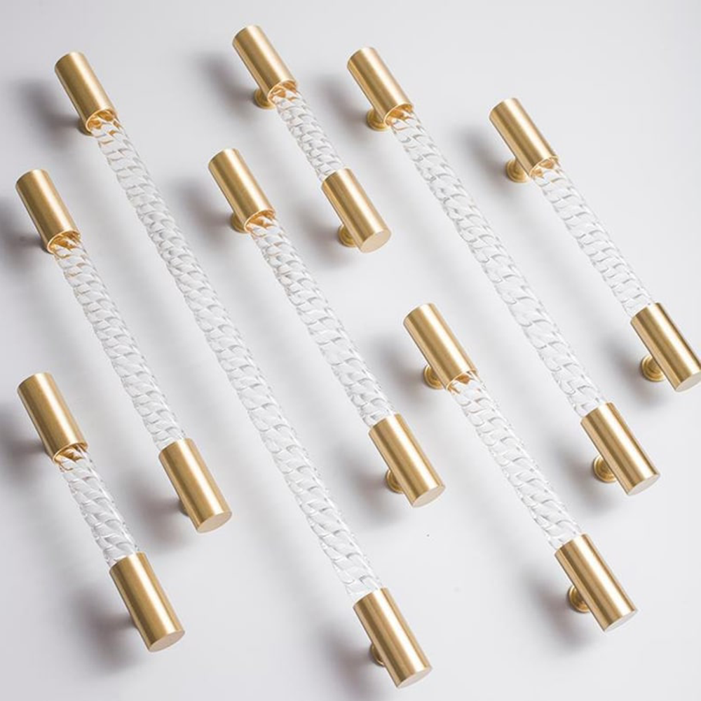 Transparent Acrylic Cabinet Drawer Dresser T Bar Handles