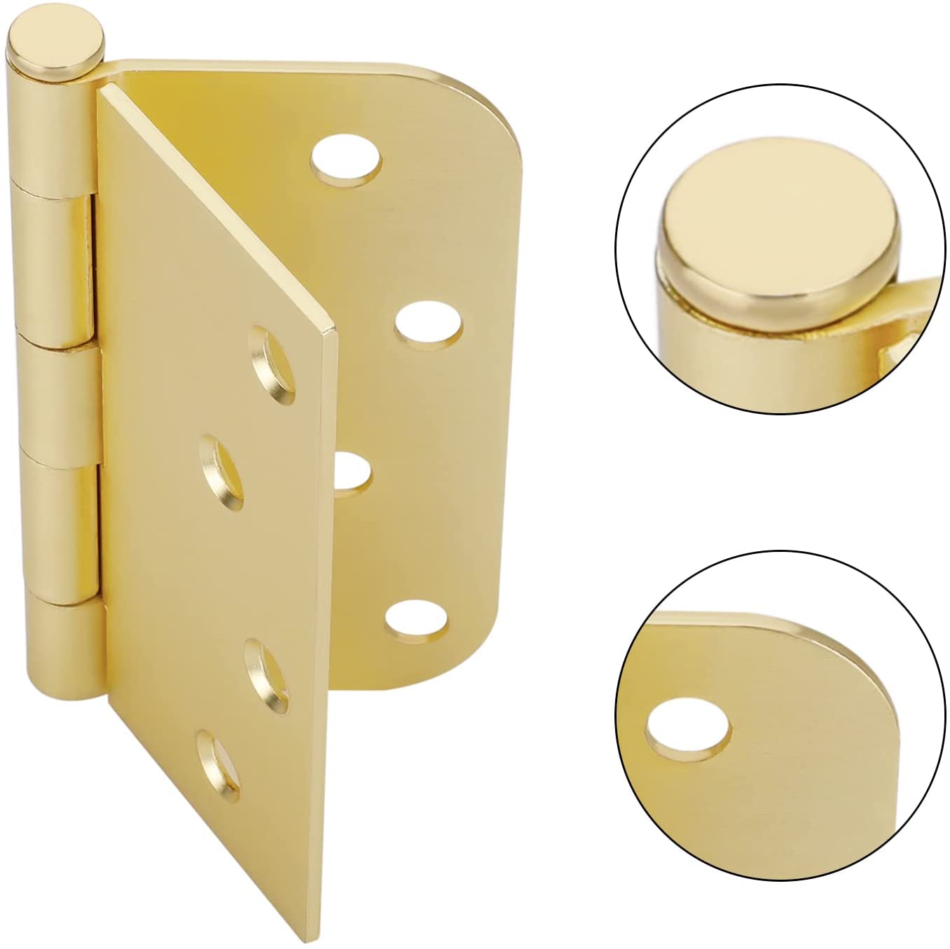 3 Pack Brass Hinges Gold Door Hinges 4in Door Hinges for Interior Doors