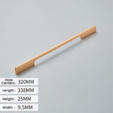 Solid Aluminum Alloy Modern Black Long Cabinet and Drawer Handles