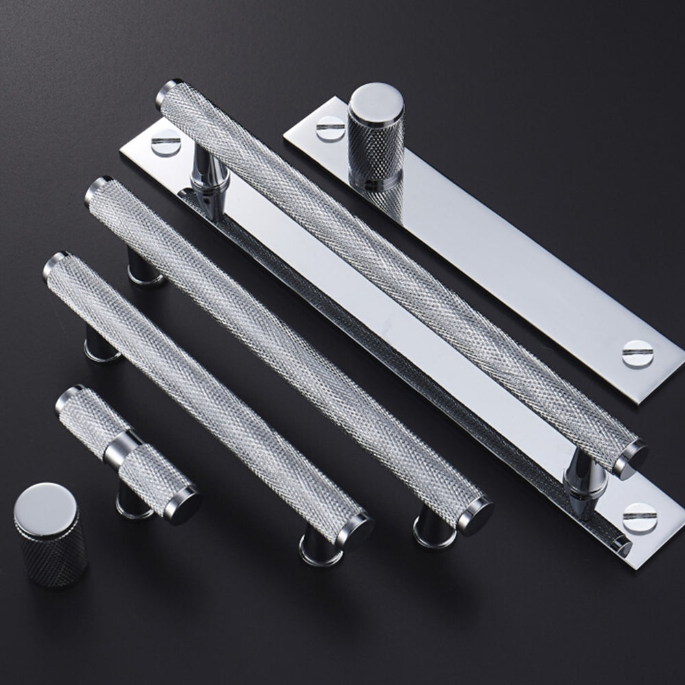 Brass Solid Chrome Dresser Handles Modern Cabinet and Drawer Pulls for Kitchen