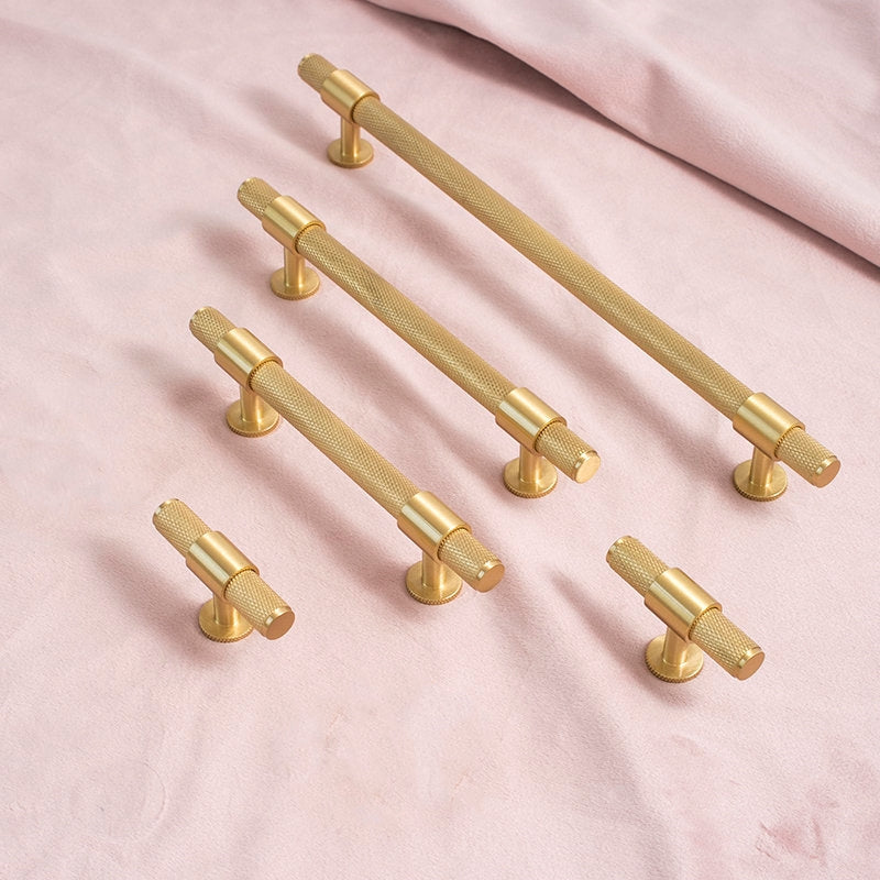 European Nordic Minimalist Knurled Cabinet Pulls