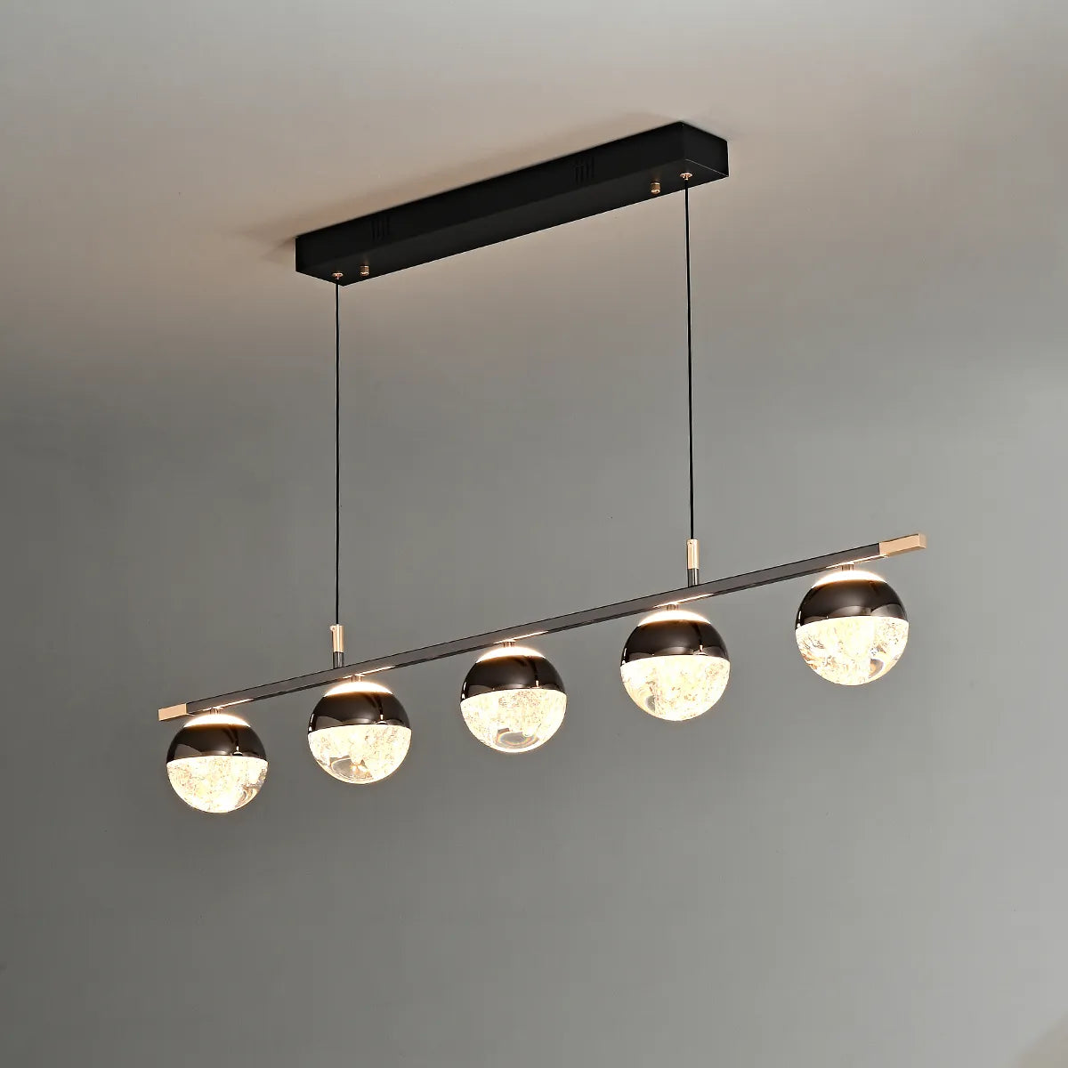 Pearl black acrylic chandelier