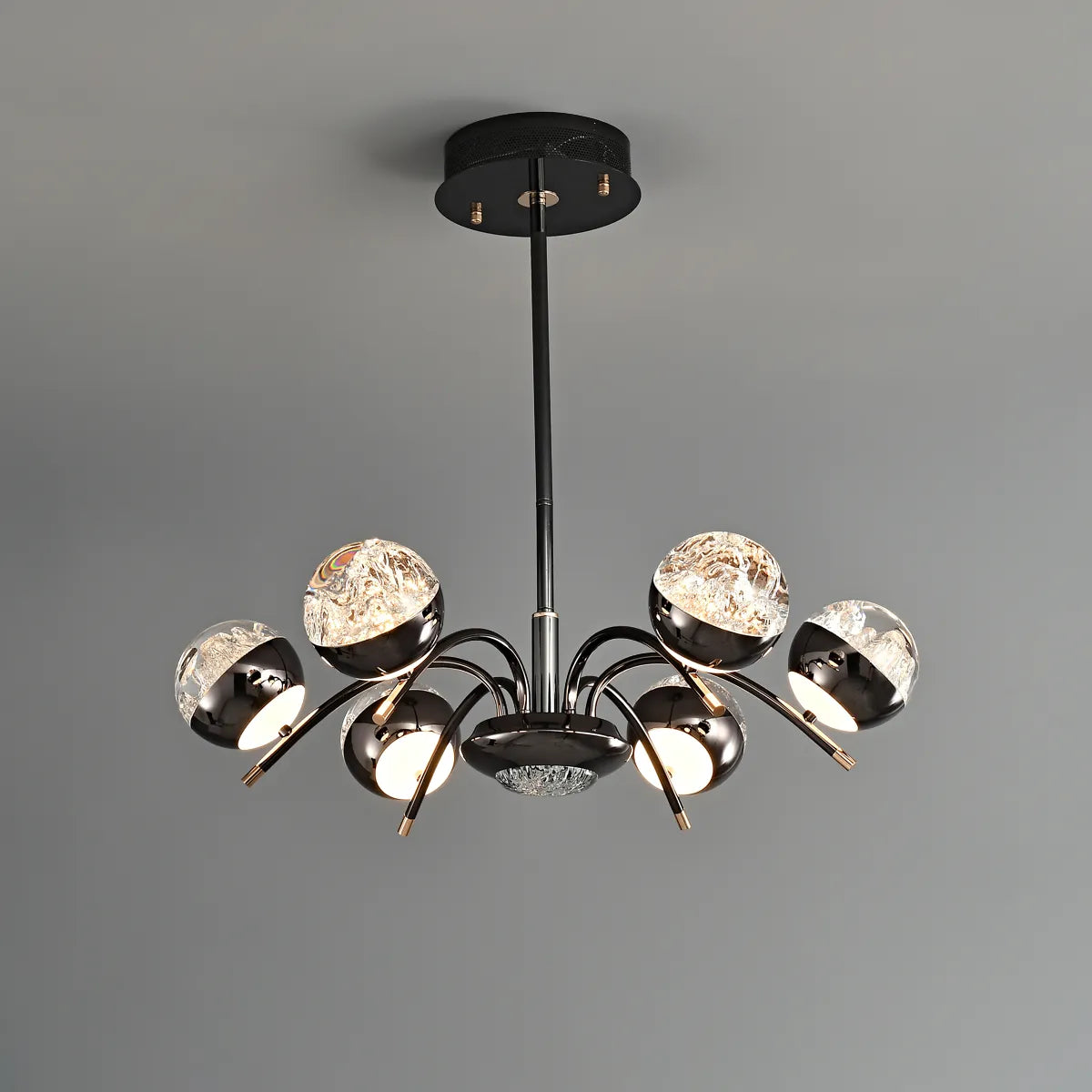 Transparent round chandelier