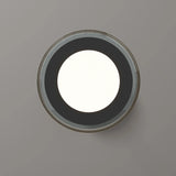 Smoked round glass pendant