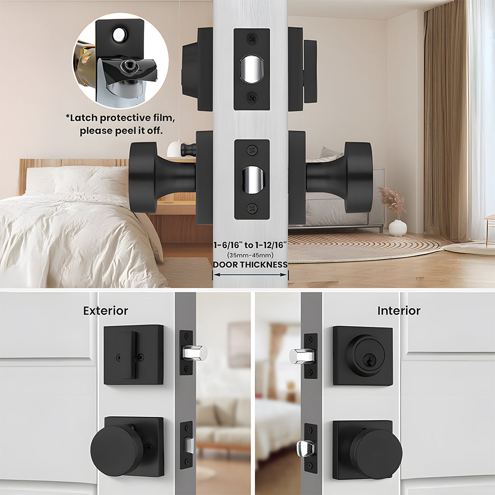 Exterior Enrty Door Knobs Locks Set with Deadbolt