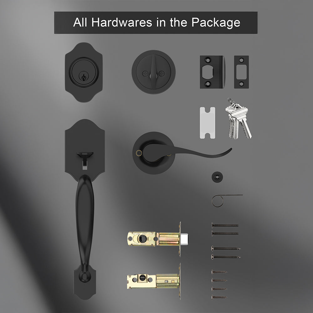 Zinc Alloy Entry Door Lock Front Door Handlesets