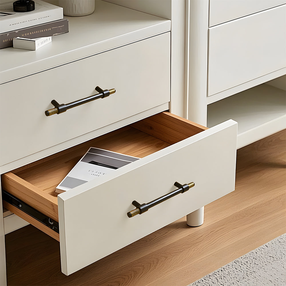 Solid Brass Knurled Kitchen T-Bar Cabinet Pulls