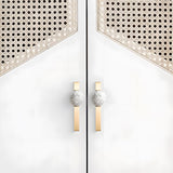 Natural Crystal Sphere Brass Cabinet Handles