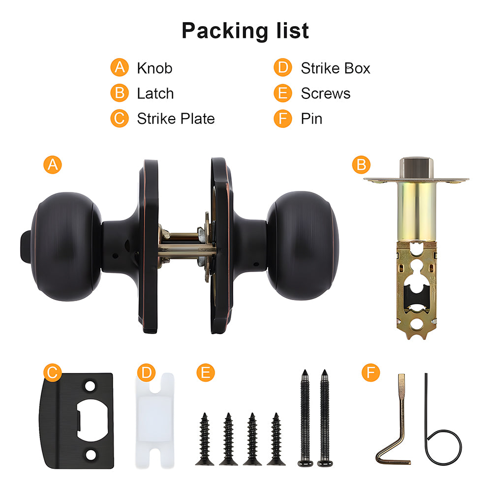 ‎Stainless Steel Interior Door Privacy & Passage Door Knob