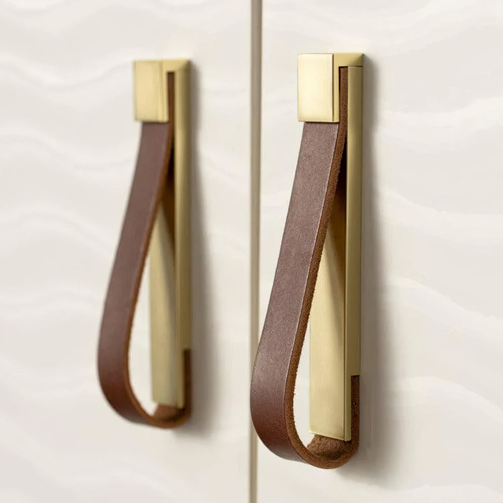 Children's Room Wardrobe Drawer Anti-collision Leather Handle