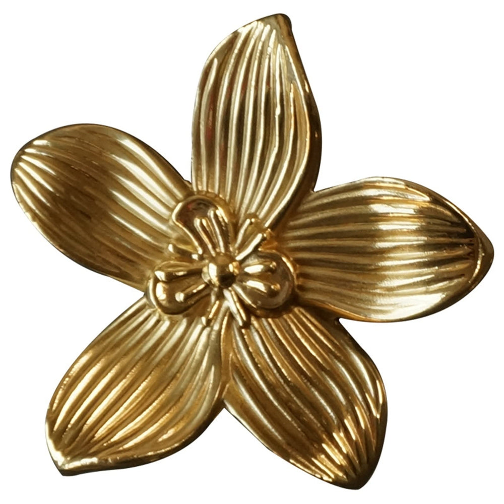 Gold Flower Brass Cabinet Knobs And Drawer Pulls