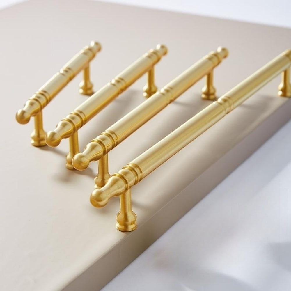 Antique Gold Door Handles Vintage Kitchen Cabinet Pulls