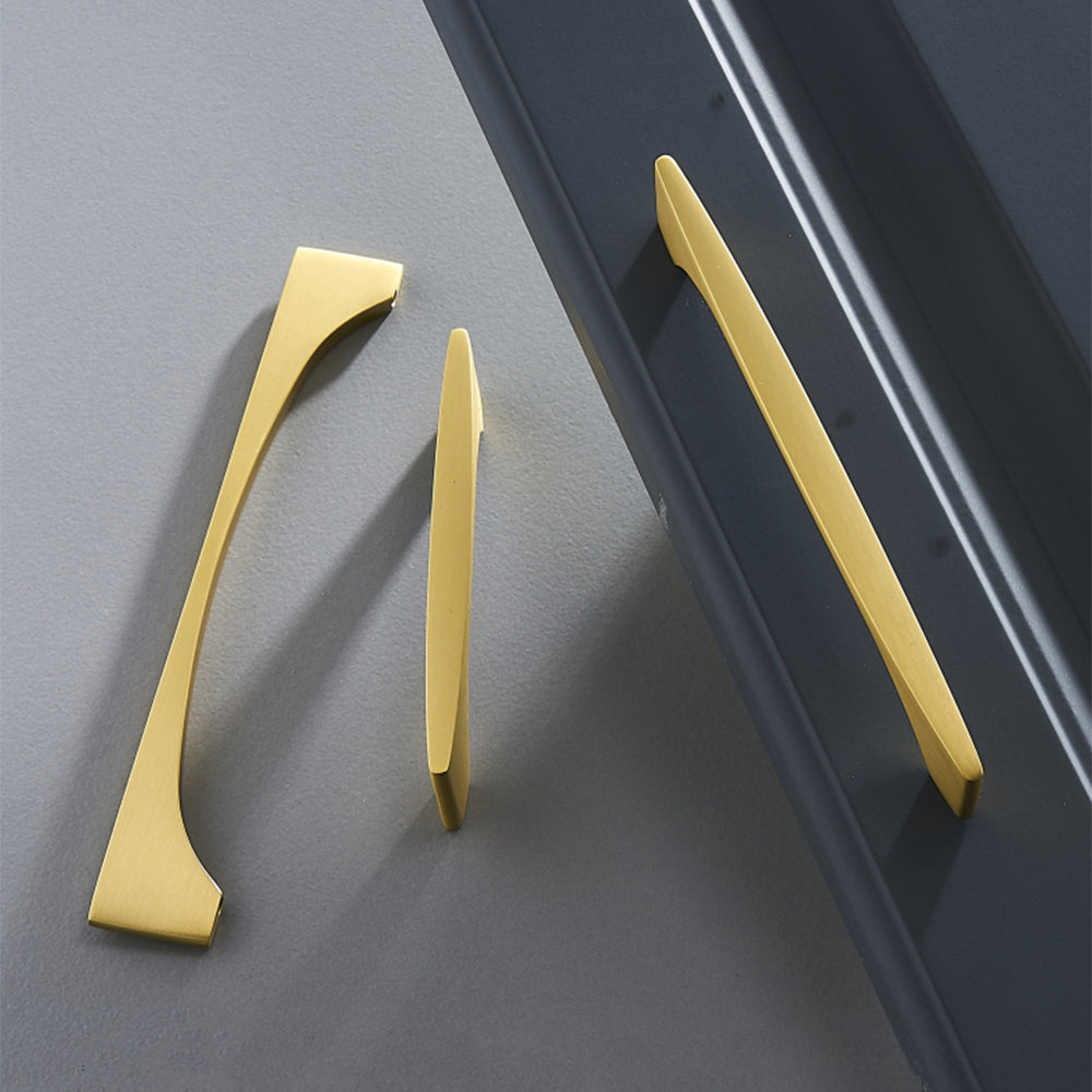 Modern Gold Brass Cabinet and Drawer Handles