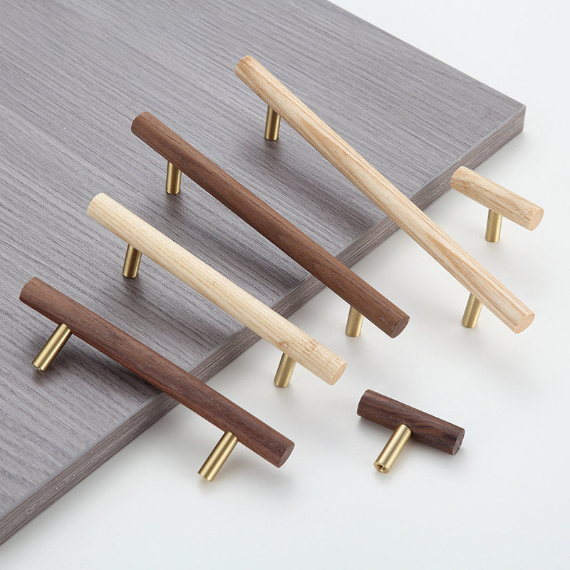 Universal Wooden Door Handles for Drawers Cupboards Kitchen Cabinets
