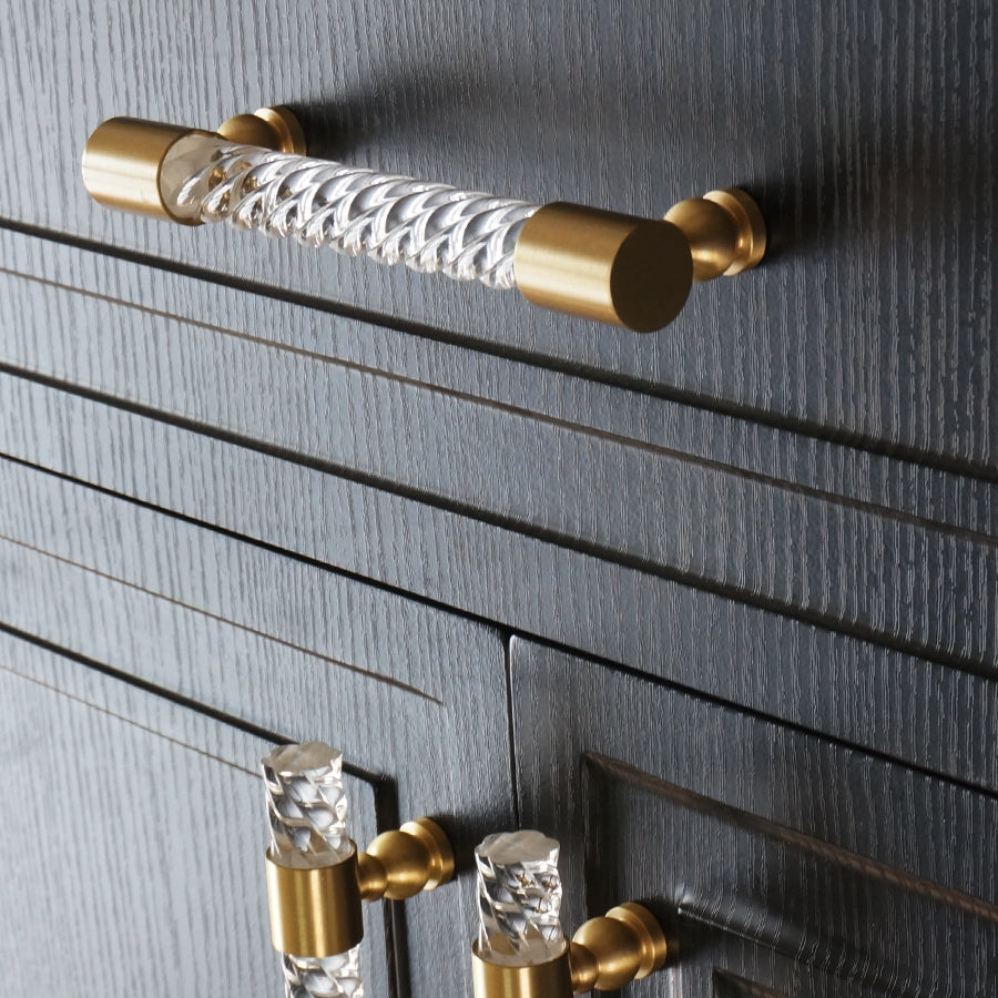 Transparent Acrylic Cabinet Drawer Dresser T Bar Handles