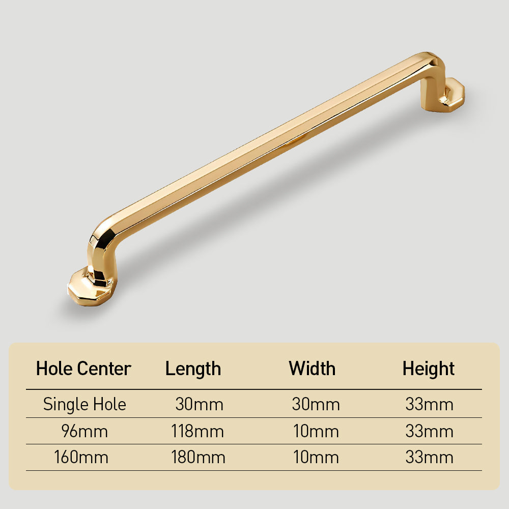 Luxurious Zinc Alloy Furniture Cabinet Handles For Kitchen