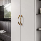 Contemporary Curve Zinc Alloy Kitchen Cabinet Handles