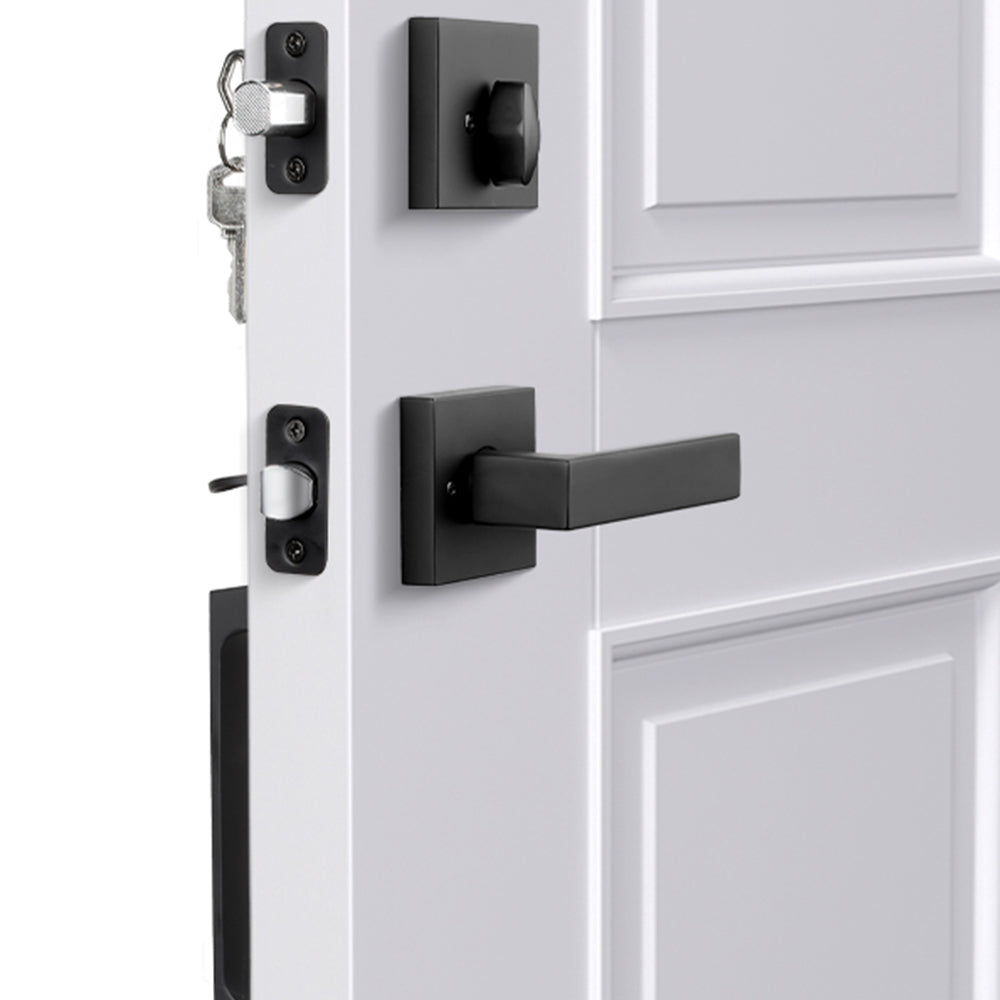 Modern Front Door Lock Reversible Entry Door Handlesets