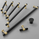 Modern Brass Black & Gold  Kitchen Cabinet Drawer Pulls