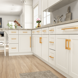 Solid Aluminum Alloy Modern Slimline Gold Cabinet and Drawer Handles