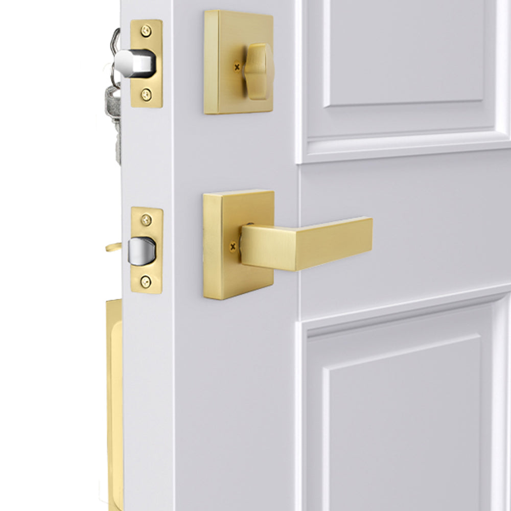 Modern Front Door Lock Reversible Entry Door Handlesets