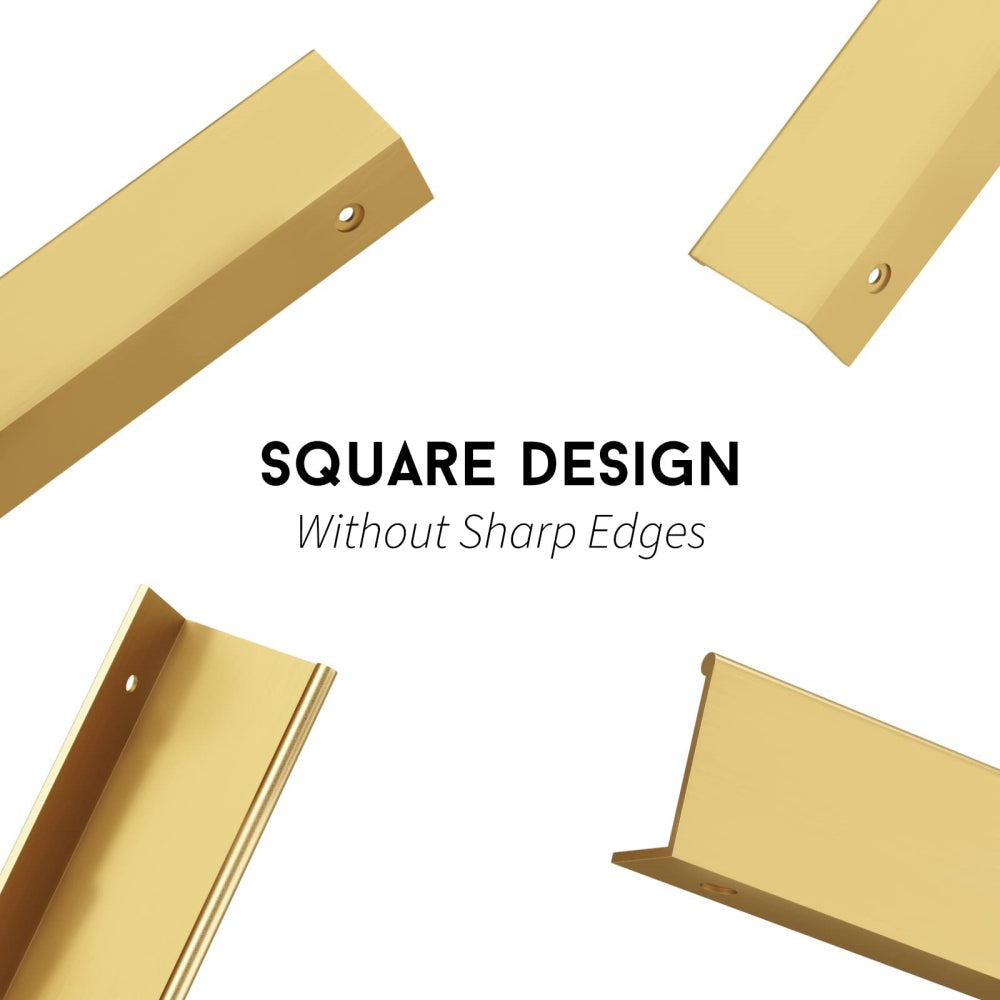 Brushed Gold Kitchen Cabinet Finger Pulls