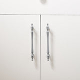 Chrome-Plated Drawer Handle Wardrobe Handle Bright Silver Cabinet Door Handle
