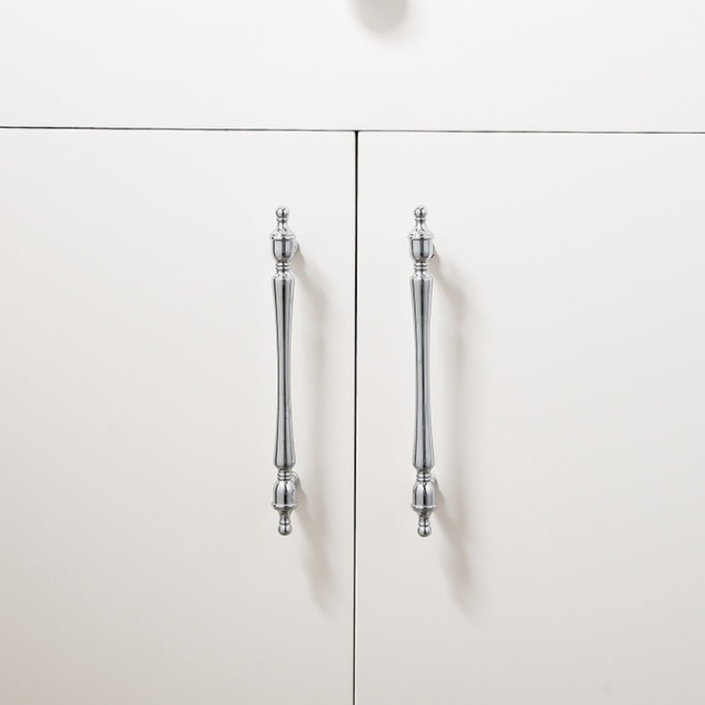 Chrome-Plated Drawer Handle Wardrobe Handle Bright Silver Cabinet Door Handle