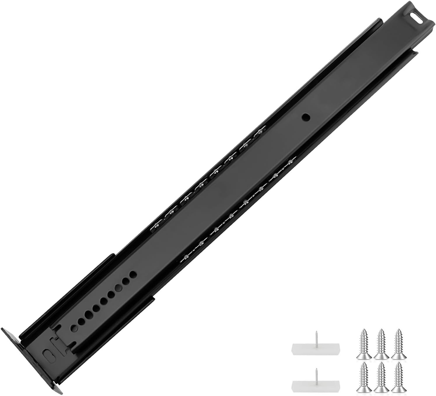 LONTAN Black Heavy Duty Center Mount Drawer Slides – 3/4 Extension