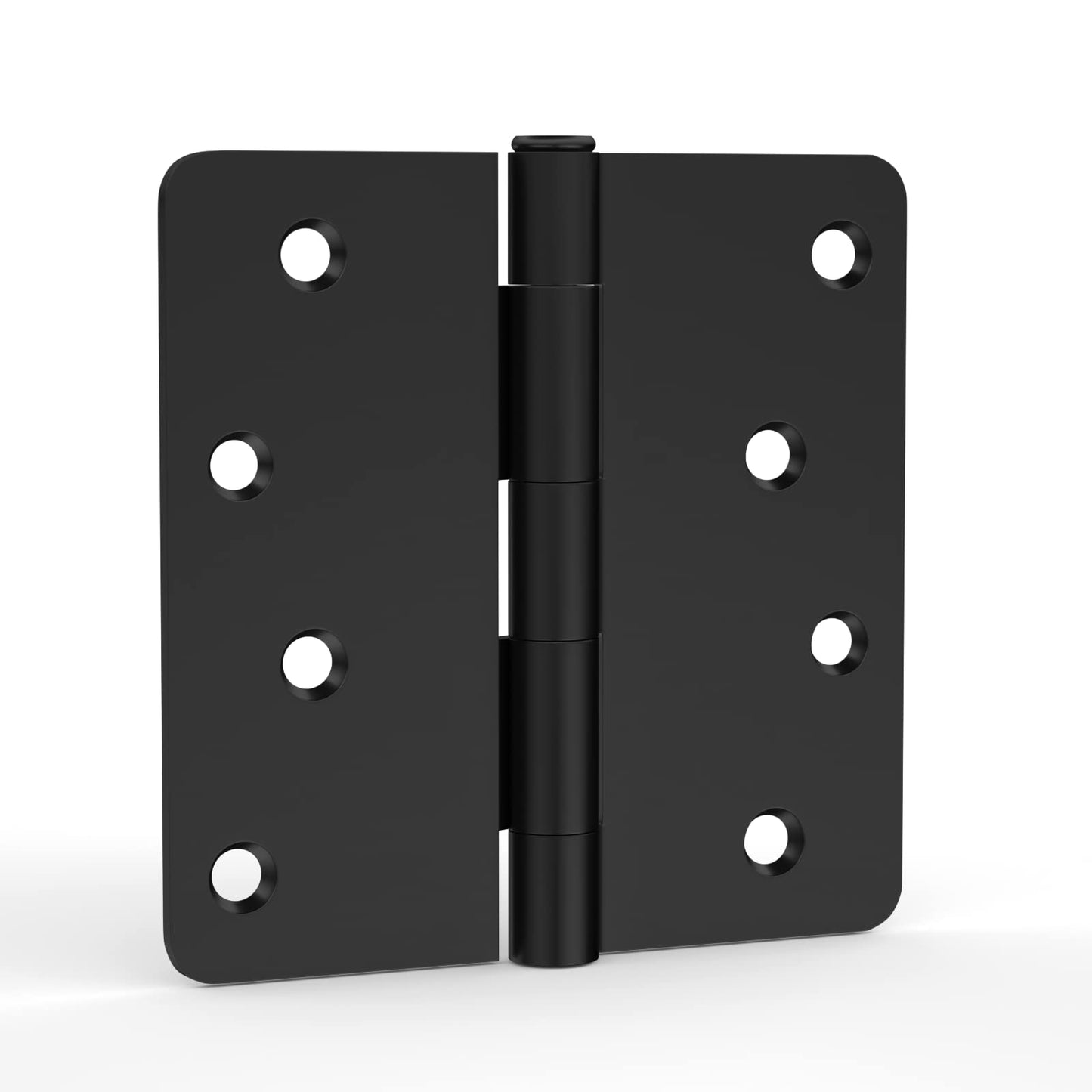 Black 4 Inch 8 Holes Oil Rubbed 1/4"Round Corner Residential Door Hinges