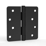 Black 4 Inch 8 Holes Oil Rubbed 1/4"Round Corner Residential Door Hinges