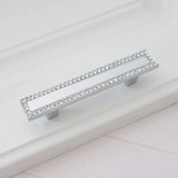 Crystal Glass Cabinet Handles Square Drawer Pulls