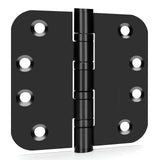 Stainless Steel Black Ball Bearing 4'' with 5/8'' Radius Corners Door Hinges for Heavy-Duty Door