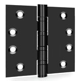 Matte Black 4in x 4in Ball Bearing with Square Corners Door Hinges for Exterior Doors