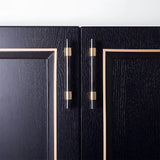 French Crystal Marble Brass Cabinet Drawer Handle