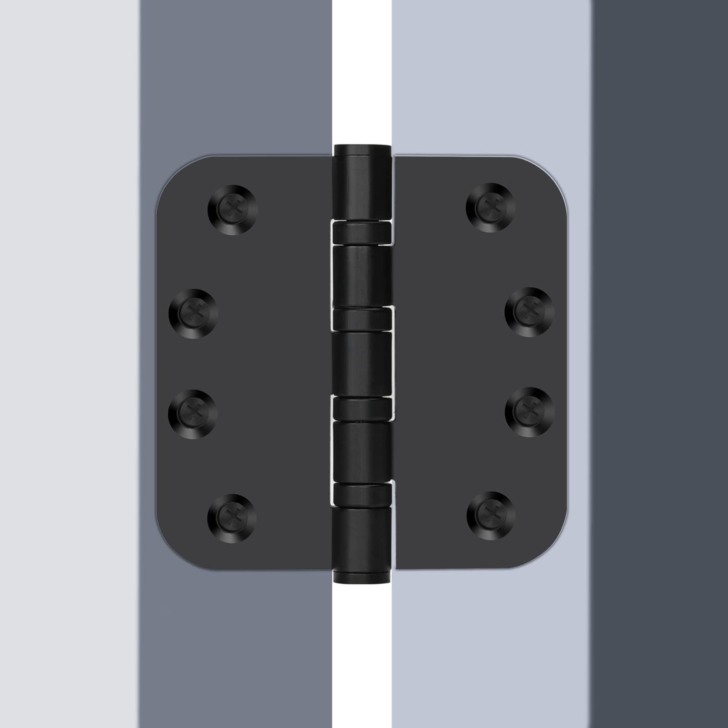 Stainless Steel Black Ball Bearing 4'' with 5/8'' Radius Corners Door Hinges for Heavy-Duty Door