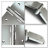 304 Stainless Steel Satin Nickel 4in x 4in with 5/8'' Radius Corners Door Hinges for Exterior Doors