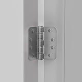 304 Stainless Steel Satin Nickel 4in x 4in with 5/8'' Radius Corners Door Hinges for Exterior Doors