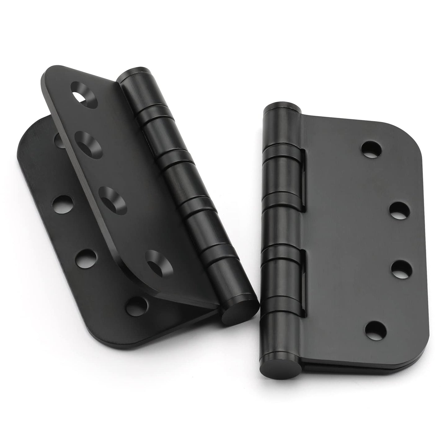 Stainless Steel Black Ball Bearing 4'' with 5/8'' Radius Corners Door Hinges for Heavy-Duty Door