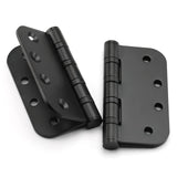 Stainless Steel Black Ball Bearing 4'' with 5/8'' Radius Corners Door Hinges for Heavy-Duty Door