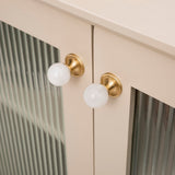 Personality Crystal Brass French Light Luxury Style Wardrobe Cabinet  Pull