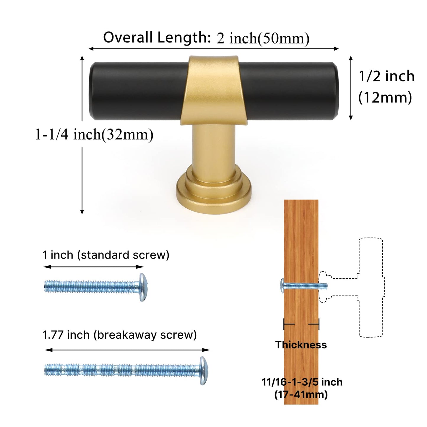 Black Gold Cabinet Handles Kitchen Cabinet Hardware