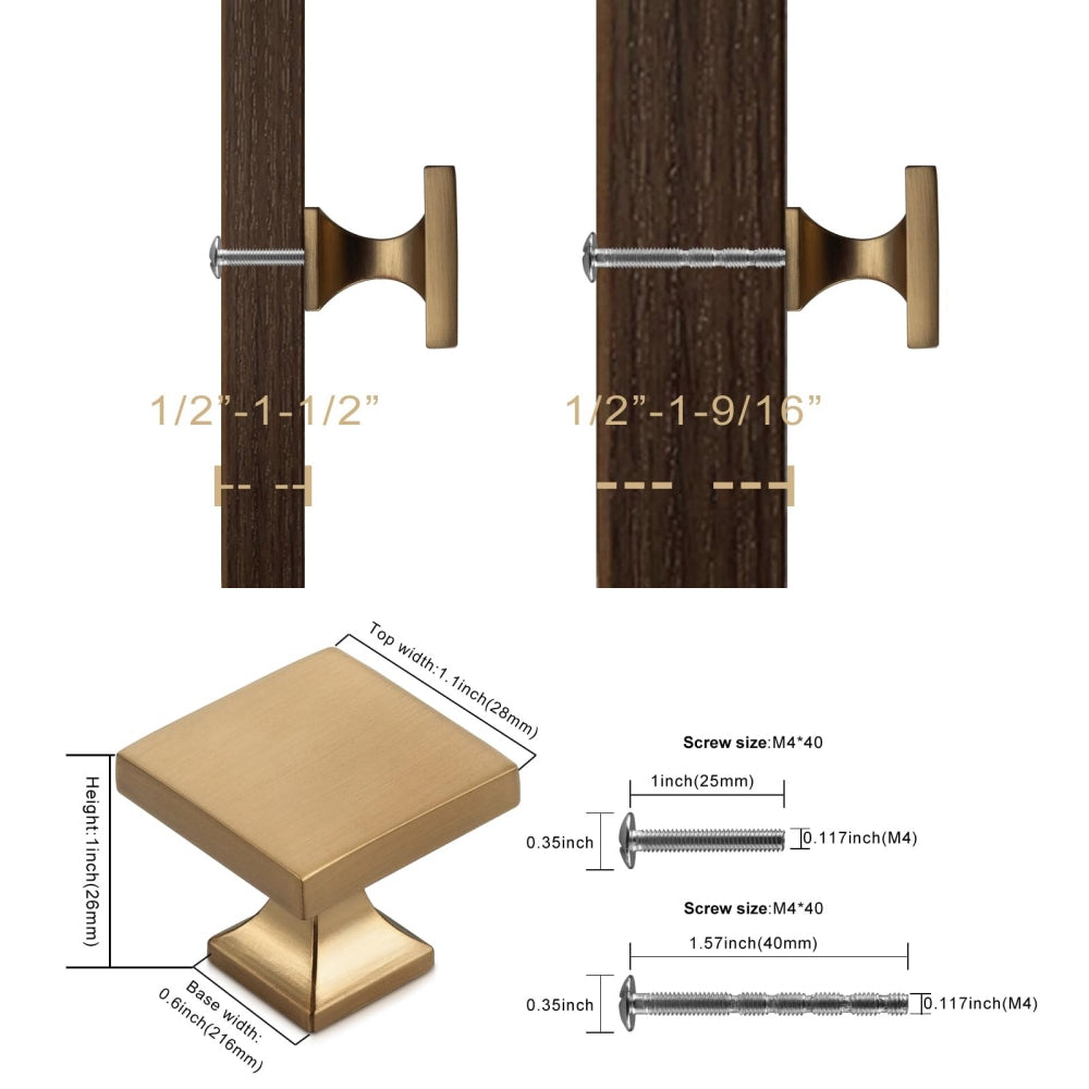 Square Pull Drawer Knob