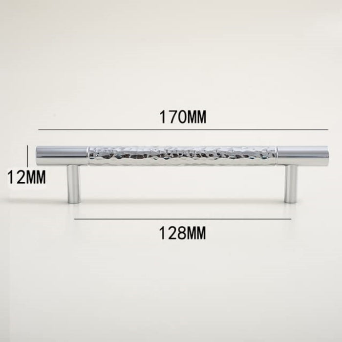 Glittery Silver Hammered Cabinet Bar Handle