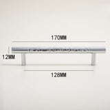 Glittery Silver Hammered Cabinet Bar Handle